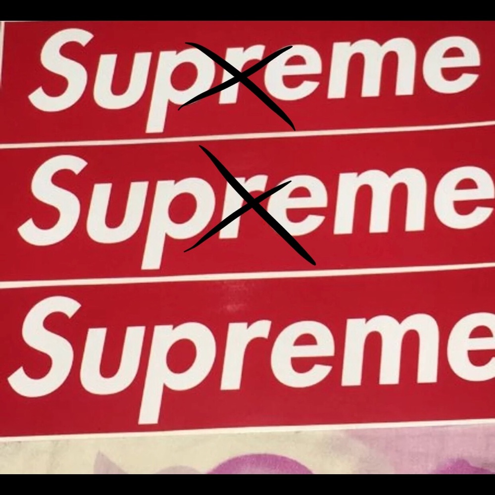 Supreme sticker bag included